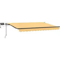 vidaXL Ausziehbare Markise Sand 400 x 350 cm Stoff und Aluminium