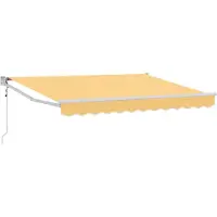 vidaXL Ausziehbare Markise Sand 3,5 x 2,5 m Polyester und Metall