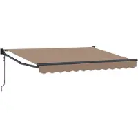 vidaXL Ausziehbare Markise Taupe 4 x 2 m Polyester und Metall