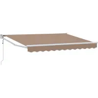 vidaXL Ausziehbare Markise Taupe 4 x 3 m Polyester und Metall