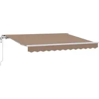 vidaXL Ausziehbare Markise Taupe 500 x 350 cm Stoff und Aluminium