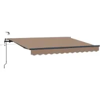 vidaXL Ausziehbare Markise Taupe 300 x 250 cm Polyester