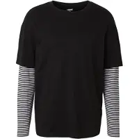 Urban Classics Longshirt "Herren Oversized Double Layer Striped LS Tee" 1 Stk.