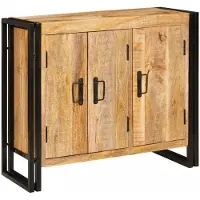 vidaXL Sideboard Braun 80 x 33 x 70 cm Massivholz Mango