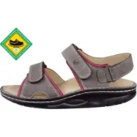 Finn Comfort Yuma, Abrollsandale, Grau, Finnamic, Leder, NEU - Damenschuhe Sandale bequem / lose Einlage, Grau