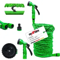 Grafner Gratenschlauch flexibel dehnbar Flexischlauch, 45 Meter, mit Multifunktionsbrause, stabiler Latexkern, KEIN PLATZEN, massive Ausführung, grün flexi Schlauch