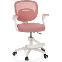 Hjh OFFICE Kinderdrehstuhl KIDDY SMART Schreibtischstuhl für Kinder höhenverstellbar mit abklappbaren Armlehnen Stoff / Netzstoff