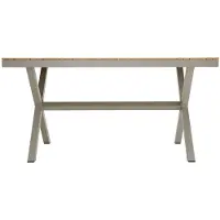 Idimex Gartentisch ISOLA, WPC Holzoptik, champagner – wetterfest und strapazierfähig, ideal für Garten, Terrasse und Balkon. Aluminiumgestell, einfache Montage. Outdoor Möbel, Balkontisch, Terrassenmöbel
