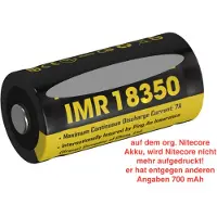Nitecore IMR Akku -Typ 18350 3,7 V 700 mAh - für EC11