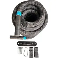 Blackthorn Trainingsseil aus Polyester, Schwarz, 15 m lang, 4 cm Durchmesser, wetterfest und UV-resistent