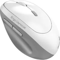 Genius Ergo 8350S Weiß/Grau/ Vertikal/ 2400 dpi/ Kabellos 2,4 GHz + Bluetooth 5.3/ 6 Tasten/ Copilot/ Leise/ Weiß/Grau