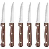 Hendi Steak-Messer - 6 Stk.,, Profi Line, Braun, 6 Stk., (L)210mm