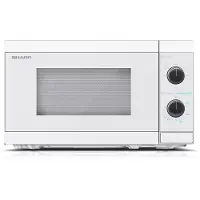 Sharp YC-MS01E-C Mikrowelle (800 W, 20 L, 5 Leistungsstufen, Auftaufunktion, einfache Reinigung), weiß
