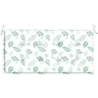vidaXL Gartenbank-Auflage Blattmuster 100x50x3 cm Oxford-Gewebe