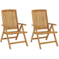 vidaXL Gartenstühle mit Kissen 2 Stk. Massivholz Teak