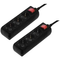 Hama 00137396, 1,4 m, Drinnen, Schwarz, 3 AC-Ausgänge, 230 V, 3500 W
