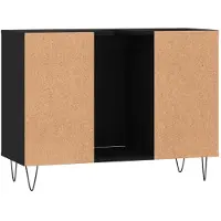 vidaXL Badschrank Schwarz 80x33x60 cm Holzwerkstoff