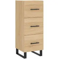 vidaXL Sideboard Sonoma-Eiche 34,5x34x90 cm Holzwerkstoff