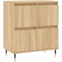 vidaXL Sideboards 2 Stk. Sonoma-Eiche Holzwerkstoff