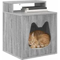 vidaXL Katzenhaus Graues Sonoma 42,5 x 40 x 53,5 cm Holzwerkstoff