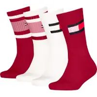 Tommy Hilfiger Socken "TH KIDS SOCK 4P FLAG & SPORT STRIPE ECOM" mit verstärkten Fersenbereichen