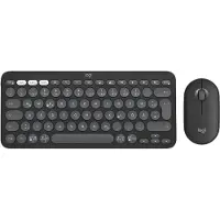 Logitech Pebble 2 Combo, Kabellos, RF Wireless + Bluetooth, Scherenschalter, QWERTZ, Graphit, Maus enthalten