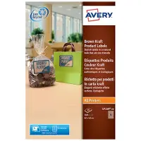 Avery Brown Kraft Product Labels Braun