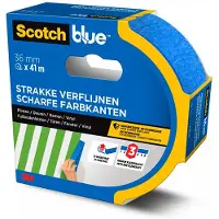 3M ScotchBlue Malerabdeckband 2093, glatte Oberflächen, scharfe Kanten 36 mm x 41 m (in CutCase)