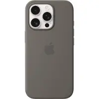 Apple Original iPhone 16 Pro Hülle - Silikon - Backcover/Soft Case - Grau