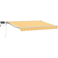 vidaXL Manueller Markisenrahmen mit LEDs Sand 3,5 x 2,5 m