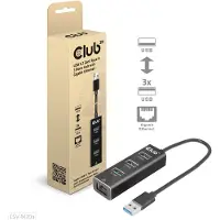Club 3D CLUB3D CSV-1430a, Kabelgebunden, USB 3.2 Gen 1 (3.1 Gen 1) Type-A, 1000 Mbit/s, Schwarz, USB, USB Typ-C