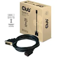 Club 3D CLUB3D DVI auf HDMI Kabel St./B. 2m Bidirektional, DVI Dual Link, HDMI 1.4, 2 m, Schwarz
