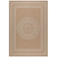 Carpetsale24 Indoor Outdoor-Teppich Flachgewebe Natürlicher Sisal Look Wetterfest Wohnzimmer Balkon Küche Terrasse Boho Design Grösse: 80x250 cm