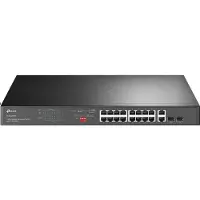 TP-LINK 18-Port Gigabit-Rackmount-Switch mit 16 PoE+-Ports, Unmanaged, Gigabit Ethernet (10/100/1000), Vollduplex, Power over Ethernet (PoE), Rack-Einbau, 1U
