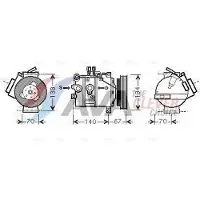 PRASCO VOAK142 DCS17EC Klimaanlage Klimakompressor PAG 100 R134a für VOLVO XC90 I (275)