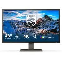Philips 439P1 42,5 Zoll 4K UHD Monitor mit USB-C Docking, KVM, MultiView