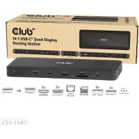 Club 3D CLUB3D CSV-2540, Andocken, USB 3.2 Gen 1 (3.1 Gen 1) Type-C, 100 W, 3,5 mm, 1.4/2.3, 10,100,1000,2500 Mbit/s