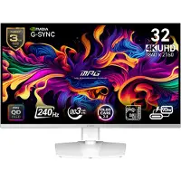 MSI MPG 321URXWDE QD-OLED, 80 cm (31.5"), 3840 x 2160 Pixel, 4K Ultra HD, QD-OLED, 0,03 ms, Weiß