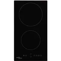 vidaXL Glaskeramik-Kochfeld mit 2 Platten Touch Control 3000 W