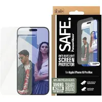 PanzerGlass - SAFE - Screen Protection - Anti-Blue - iPhone 16 Pro Max - Ultra Wide Fit