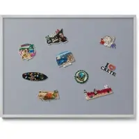 Tulup Magnettafel Magnettafel für die Wand Gerahmt Farbe Grau 80x60 cm Dekoratives Magnetboard aus Metall Silberner Rahmen
