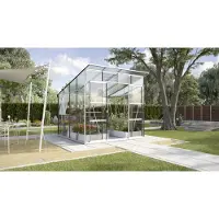Vitavia Gewächshaus Freya 7600 ESG 3mm u. Dach HKP 6mm, alu, 40000677