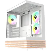 Thermaltake View 270 Plus WS ARGB Snow, Midi Tower, PC, Weiß, ATX, EATX, micro ATX, Mini-ITX, SPCC, Gehärtetes Glas, Gaming