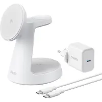 Anker Kabellose Ladestation (3-in-1, Magnetischer Ständer) Weiß