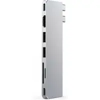 Satechi ST-HUCPHSS, Andocken, USB 3.2 Gen 2 (3.1 Gen 2) Type-C, 100 W, 1.4/2.3, Silber, Silver