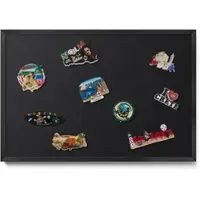 Tulup Magnettafel Metalltafel für Magnete Farbe Schwarz 60x40 cm Magnetboard Gerahmt für Urlaubsmagnete Schwarzer Rahmen
