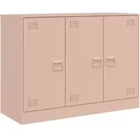Helloshop26 - Sideboard Kommode Kleiderschrank Aufbewahrungsmöbel Organizer für Küche Wohnzimmer Lounge 99 x 39 x 73 cm Stahl Rosa 02_0036218