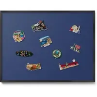 Tulup Magnettafel Reisemagnete Magnetboard Farbe Marineblau 80x60 cm Magnetpinnwand Metall für Urlaubsmagnete Schwarzer Rahmen