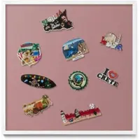 Tulup Magnettafel Wand-Magnettafel für Reisesouvenirs Pastellrosa Farbe 50x50 cm Blech Magnettafel für Sammlermagnete Weißer Rahmen