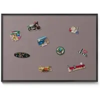 Tulup MAGNETTAFEL 100x70 cm Schwarzer Rahmen Hellbraun